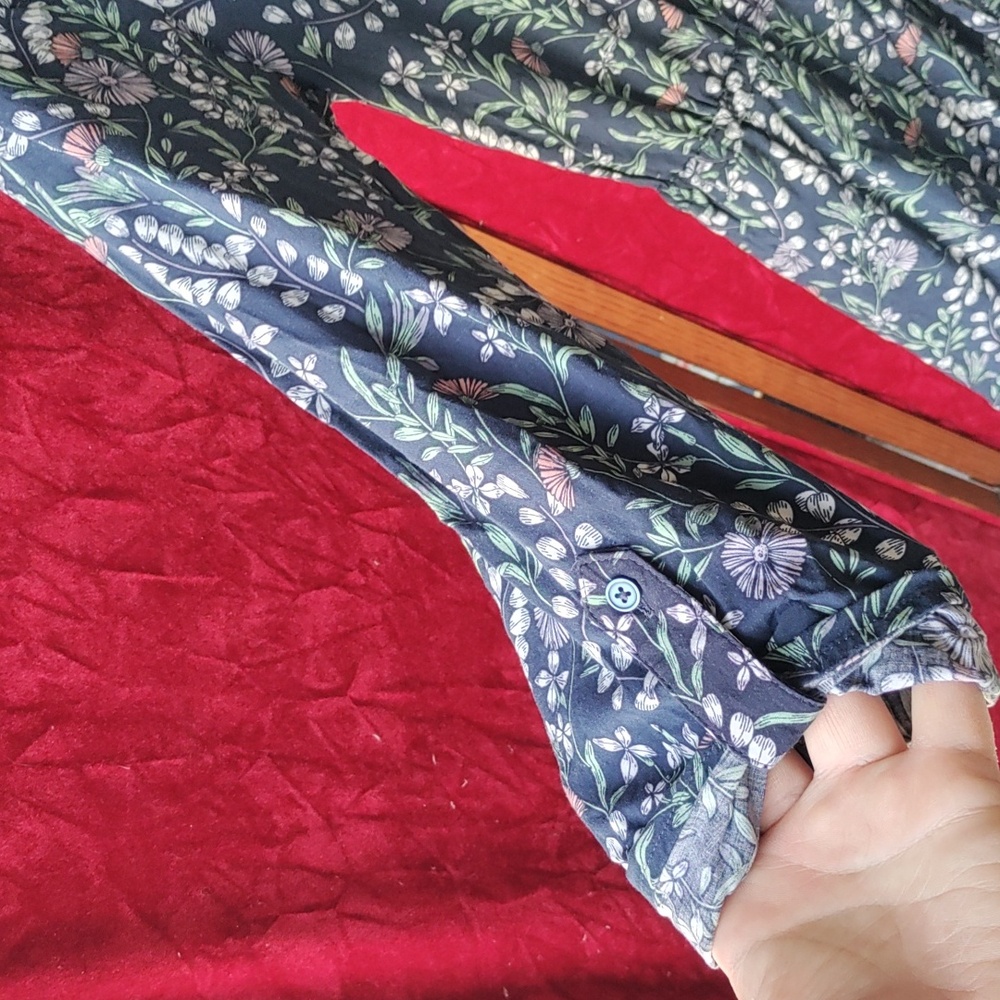 Ann Taylor Loft XS midi dress 3/4 sleeve - Picture 6 of 7